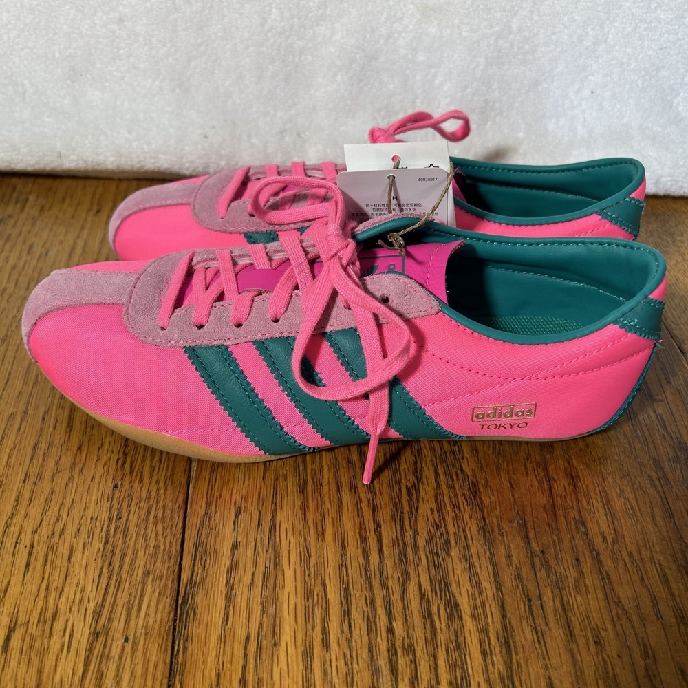 Adidas Womens Size 8 Tokyo Lucid Pink Power Green Sneaker Shoes